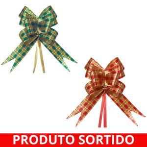 Laço Pronto 45mmx71cm Xadrez Dourado 5231 Make+ - 5UN