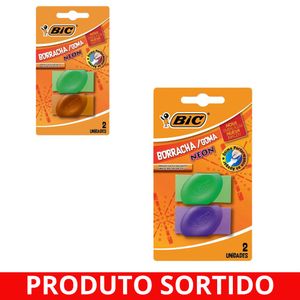 Borracha com Capa Neon 971000 Bic - 2UN