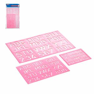 Kit Normógrafo Rosa 0007 Waleu - 3UN