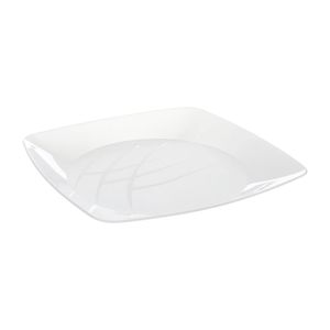 Prato Descartável 21cm Quadrado Branco 8527 Prafesta - 10UN