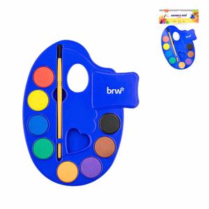 Aquarela com 8 Cores + 1 Pincel AQ0001 Brw - UN