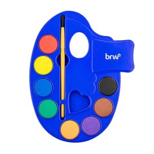 Aquarela com 8 Cores + 1 Pincel AQ0001 Brw - UN