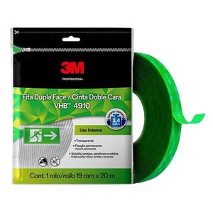 Fita Dupla Face 19x20 Fixa Forte Transparente 7875 3m - UN