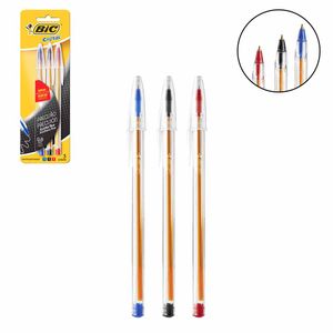 Caneta Esferográfica Cristal Precisão 0.8mm 3 Cores 835240 Bic - 3UN