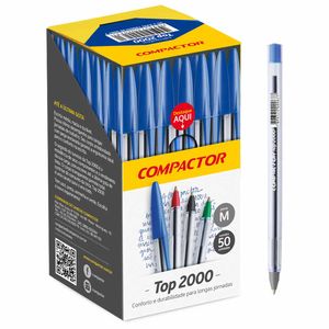 Caneta Esferográfica Top 2000 Azul 3001 Compactor - 50UN