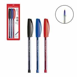 Caneta Esferográfica Triangular Trilux 1.0mm 3 Cores SM032 Faber-castell - 3UN