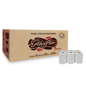 Papel Toalha Slim 200m x 20 cm 0072 Alveflor - 6RL