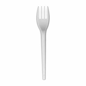 Garfo Descartável Sobremesa Branco 183 Strawplast - 50UN