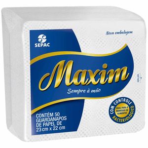 Guardanapo 23x22cm Branco 0124 Maxim - 50UN