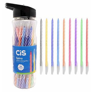 Kit Canetas Esferográficas Spiro 0.7mm Cores 5206 Cis - 24UN