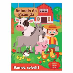 Livro Infantil de Colorir Animais da Fazenda 8144 Dcl - UN