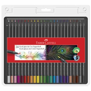 Lápis de Cor com 24 Cores Eco Soft Madeira 1207 Faber-castell - EST