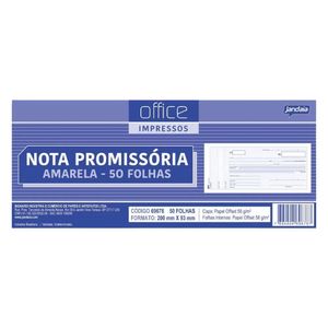 Bloco Nota Promissória 200x93mm 50 Folhas 9678 Jandaia - BL
