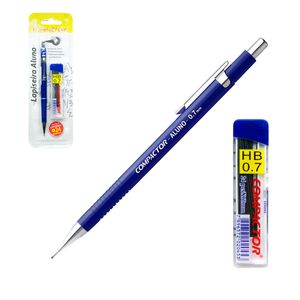 Lapiseira 0.7 mm Nova Aluno Sortida + Grafite 0999 Compactor - KT