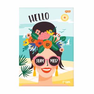 Caderno Capa Dura Universitário 48 Folhas It Girl 5483 Jandaia - 10UN