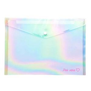 Pasta Envelope com Botão A4 Translucido Pink Vibes 1005 Leoarte - UN