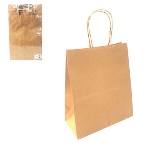 Sacola Papel 22,5x10x31,5 com Alça Lisa Kraft RV0127 Scrity - 10UN