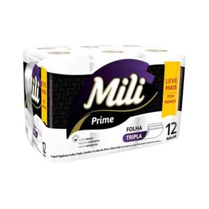 Papel Higiênico Neutro 20 metros Folha Tripla 1237 Mili - 12RL