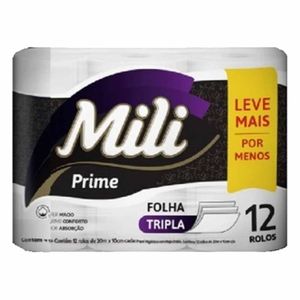 Papel Higiênico Neutro 20 metros Folha Tripla 1237 Mili - 12RL
