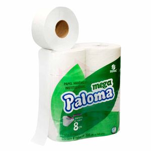 Papel Higiênico Institucional Branco com 300m 0161 Paloma - 8RL