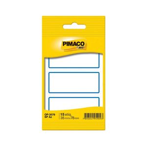Etiqueta Adesiva para Caderno 35x78mm Tarja Azul 15 Pimaco - 5FL