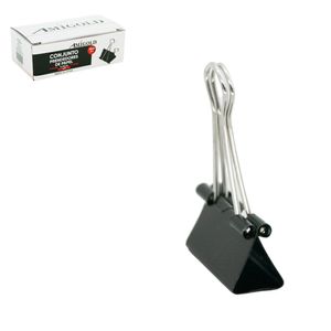 Prendedor de Papeis 25mm Preto 5192 Amigold - 12UN