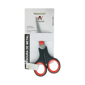 Tesoura Inox Cabo Plástico 13cm 5186 Amigold - UN