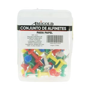 Alfinete Color 5191 Amigold - 50UN