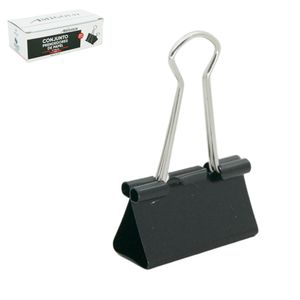 Prendedor de Papeis 32mm Preto 5193 Amigold - 12UN