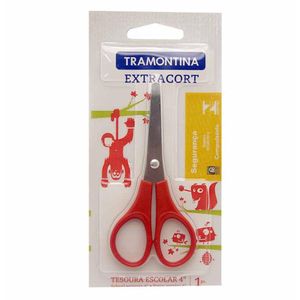Tesoura Escolar 4'' Inox Sortida 0144 Tramontina - UN