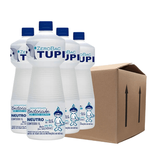 Caixa Álcool Liquido 46,2º 1 Litro Zerobac 1112 Tupi - 12 Unidades