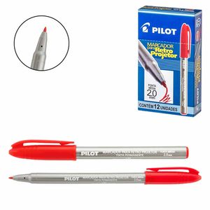 Caneta Permanente para CD/DVD 2.0mm Vermelho 1430 Pilot - 12UN