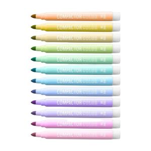 Pincel Compactor Color Pastel com 12 cores 74000 Compactor - EST