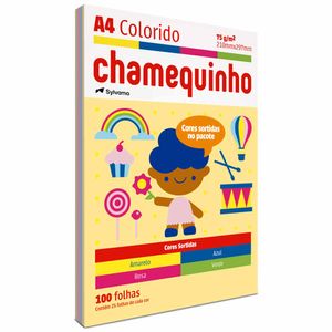 Papel Chamequinho A4 75 g/m² Cores 4916 Chamex - 100FL