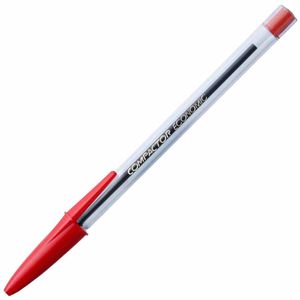Caneta Esferográfica Economic 1.0mm Vermelha 7002 Compactor - 100UN