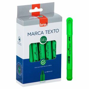 Caneta Marca Texto Gel Verde CA9003 Brw - 12UN