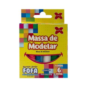 Massa para Modelar 65g com 6 Cores 13276 Make+ - UN