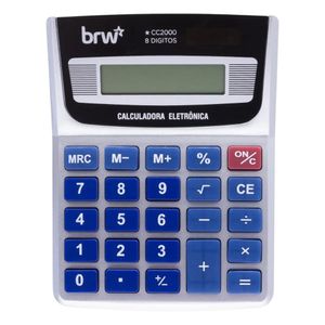 Calculadora Mesa 8 Dígitos Cinza CC2000 Brw - UN