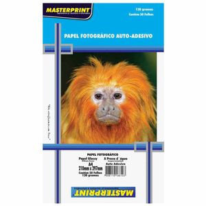 Papel Fotográfico A4 Autoadesivo 130 g/m² 10041 Masterprint - 50FL