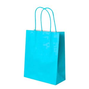 Sacola de Papel 17,5x21cm Com Alça Lisa Azul Céu 9353 Lc embalag. - 10UN
