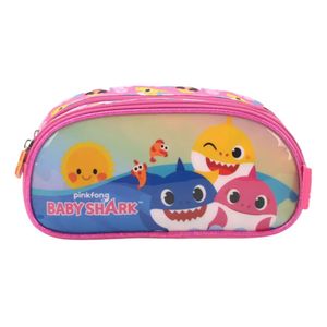 Estojo Escolar Baby Shark Duplo Pink EI3900 Luxcel - UN