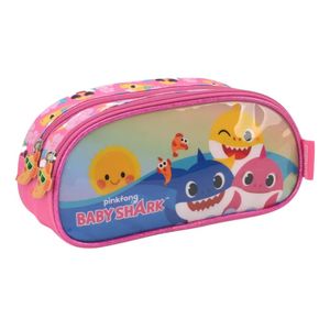 Estojo Escolar Baby Shark Duplo Pink EI3900 Luxcel - UN