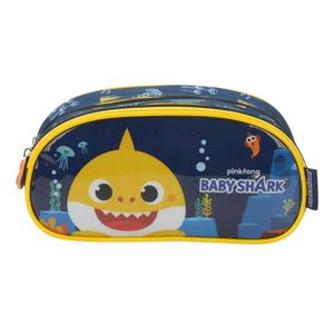 Estojo Escolar Baby Shark Duplo Azul Escuro EI3900 Luxcel - UN