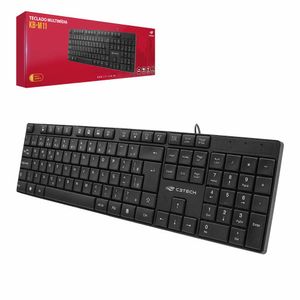 Teclado ABNT USB Multimídia Preto KB-M11BK C3 tech - UN
