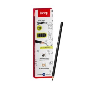 Lápis Preto HB Sextavado EI100 Keep - 12UN