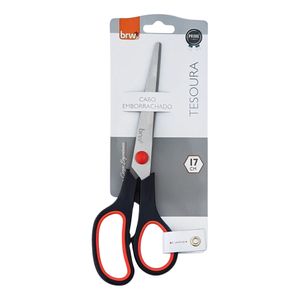 Tesoura Inox Cabo Emborrachado 17cm TE1701 Brw - UN