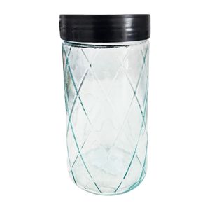 Pote Vidro Diamante 880ml com Tampa 0012 Viva - 3PÇS