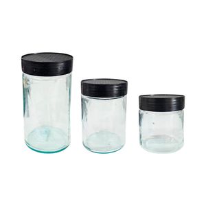 Pote Hermético 880ml Vidro com Tampa 0010 Viva - 3PÇS