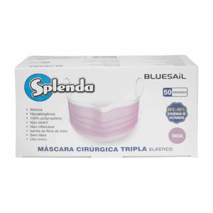 Mascara Descartável Tripla TNT Rosa 2167 Splenda - 50UN