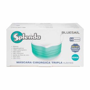 Mascara Descartável Tripla TNT Verde 2169 Splenda - 50UN